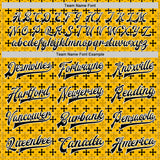 Custom Gold Black-White Gothic Crosses 3D Pattern Design Bomber Full-Snap Varsity Letterman Jacket