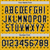 Custom Gold Black-White Gothic Crosses 3D Pattern Design Bomber Full-Snap Varsity Letterman Jacket