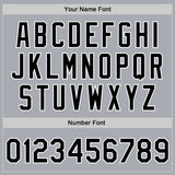 Custom Gray Black-White Gothic Crosses 3D Pattern Design Bomber Full-Snap Varsity Letterman Jacket