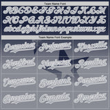 Custom Navy White-Gray Gradient Style Twinkle Star Bomber Full-Snap Varsity Letterman Hoodie Jacket