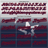 Custom White Navy-Red Gradient Style Twinkle Star Bomber Full-Snap Varsity Letterman Hoodie Jacket