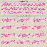 Custom Cream Pink-White Confetti Colorful Speckle 3D Pattern Bomber Full-Snap Varsity Letterman Hoodie Jacket