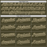 Custom Olive Maroon-Cream Digital Camo Two Tone Bomber Full-Snap Varsity Letterman Hoodie Jacket