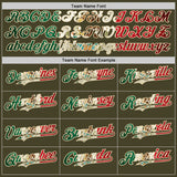 Custom Olive Vintage Mexican Flag-Cream Digital Camo Two Tone Bomber Full-Snap Varsity Letterman Hoodie Jacket