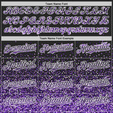 Custom Black Purple-White Abstract Colorful Glittering Dot 3D Pattern Bomber Full-Snap Varsity Letterman Hoodie Jacket