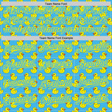 Custom Sky Blue-Light Yellow Animal Duck 3D Pattern Bomber Full-Snap Varsity Letterman Hoodie Jacket
