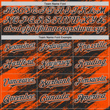 Custom Black Orange-White Leopard Claw Scratch Brush Stroke Bomber Full-Snap Varsity Letterman Hoodie Jacket