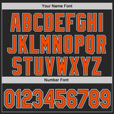 Custom Black Orange-White Lion Flame Splatter Bomber Full-Snap Varsity Letterman Hoodie Jacket