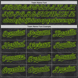 Custom Black-Neon Green Alligator Claw Scratch Bomber Full-Snap Varsity Letterman Hoodie Jacket