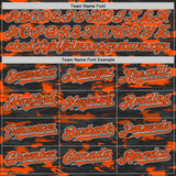 Custom Black Orange-White Tiger Claw Scratch Bomber Full-Snap Varsity Letterman Hoodie Jacket