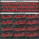 Custom Black Red Gray-White Eagle Lightning Claw Scratch Bomber Full-Snap Varsity Letterman Hoodie Jacket