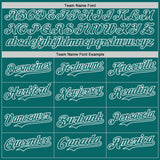 Custom Teal Black-White Fire Flame Bomber Full-Snap Varsity Letterman Hoodie Jacket