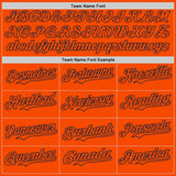 Custom Orange Navy-White Fire Flame Bomber Full-Snap Varsity Letterman Hoodie Jacket