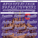 Custom Purple-White Arizona Western Cactus Bomber Full-Snap Varsity Letterman Jacket