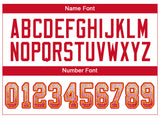 Custom White Scarlet-Gold Drift Fashion Football Jersey