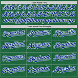 Custom Kelly Green Royal-White Mesh Authentic Throwback Baseball Jersey
