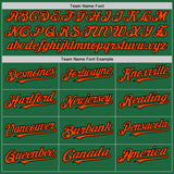 Custom Kelly Green Black-Orange Mesh Authentic Throwback Baseball Jersey