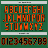 Custom Kelly Green Black-Orange Mesh Authentic Throwback Baseball Jersey