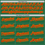 Custom Kelly Green Red-Gold Mesh Authentic Throwback Baseball Jersey