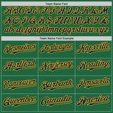 Custom Kelly Green Navy-Yellow Mesh Authentic Throwback Baseball Jersey