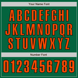 Custom Kelly Green Orange-Black Authentic Baseball Jersey