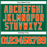 Custom Kelly Green Orange-White Mesh Authentic Throwback Baseball Jersey