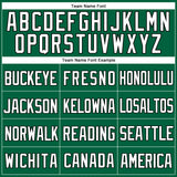 Custom Kelly Green White-Black Mesh Authentic Throwback Baseball Jersey
