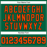 Custom Kelly Green Orange-Black Mesh Authentic Throwback Baseball Jersey