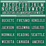Custom Kelly Green Black-White Mesh Authentic Throwback Football Jersey