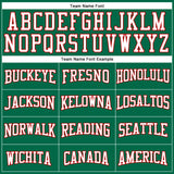 Custom Kelly Green White-Red Authentic Football Jersey