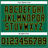 Custom Kelly Green Black-Yellow Authentic Football Jersey