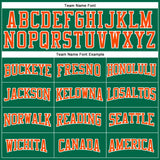Custom Kelly Green Orange-White Authentic Football Jersey