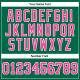 Custom Kelly Green Pink-White Authentic Football Jersey