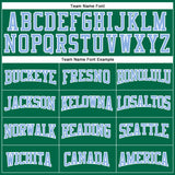 Custom Kelly Green Light Blue-White Authentic Football Jersey