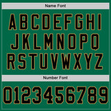 Custom Kelly Green Black-Old Gold Mesh Authentic Throwback Football Jersey