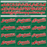Custom Kelly Green Red-White Authentic Baseball Jersey
