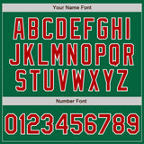Custom Kelly Green Red-White Authentic Baseball Jersey