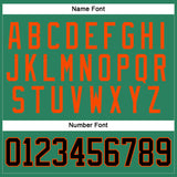 Custom Kelly Green Black-Orange Hockey Jersey