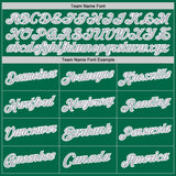 Custom Kelly Green Gray-White Authentic Throwback Basketball Jersey