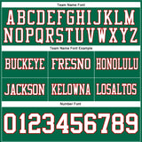 Custom Kelly Green White-Red Authentic Football Jersey