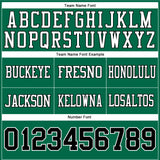 Custom Kelly Green Black-White Authentic Football Jersey