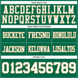 Custom Kelly Green White-Old Gold Authentic Football Jersey