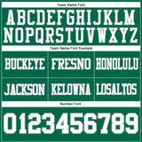 Custom Kelly Green White-Gray Authentic Football Jersey