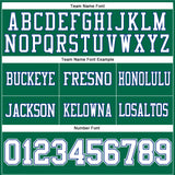 Custom Kelly Green White-Royal Authentic Football Jersey