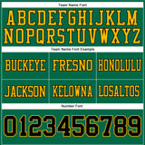 Custom Kelly Green Black-Gold Authentic Football Jersey