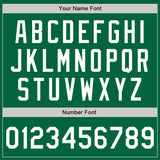 Custom Stitched Kelly Green White Baseball Pullover Sweatshirt Hoodie