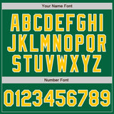Custom Kelly Green Yellow-White Authentic Baseball Jersey