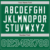 Custom Stitched Kelly Green Kelly Green-White Baseball Pullover Sweatshirt Hoodie