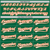 Custom Kelly Green White-Orange Authentic Baseball Jersey