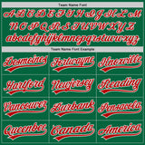Custom Kelly Green Red-White Authentic Baseball Jersey
